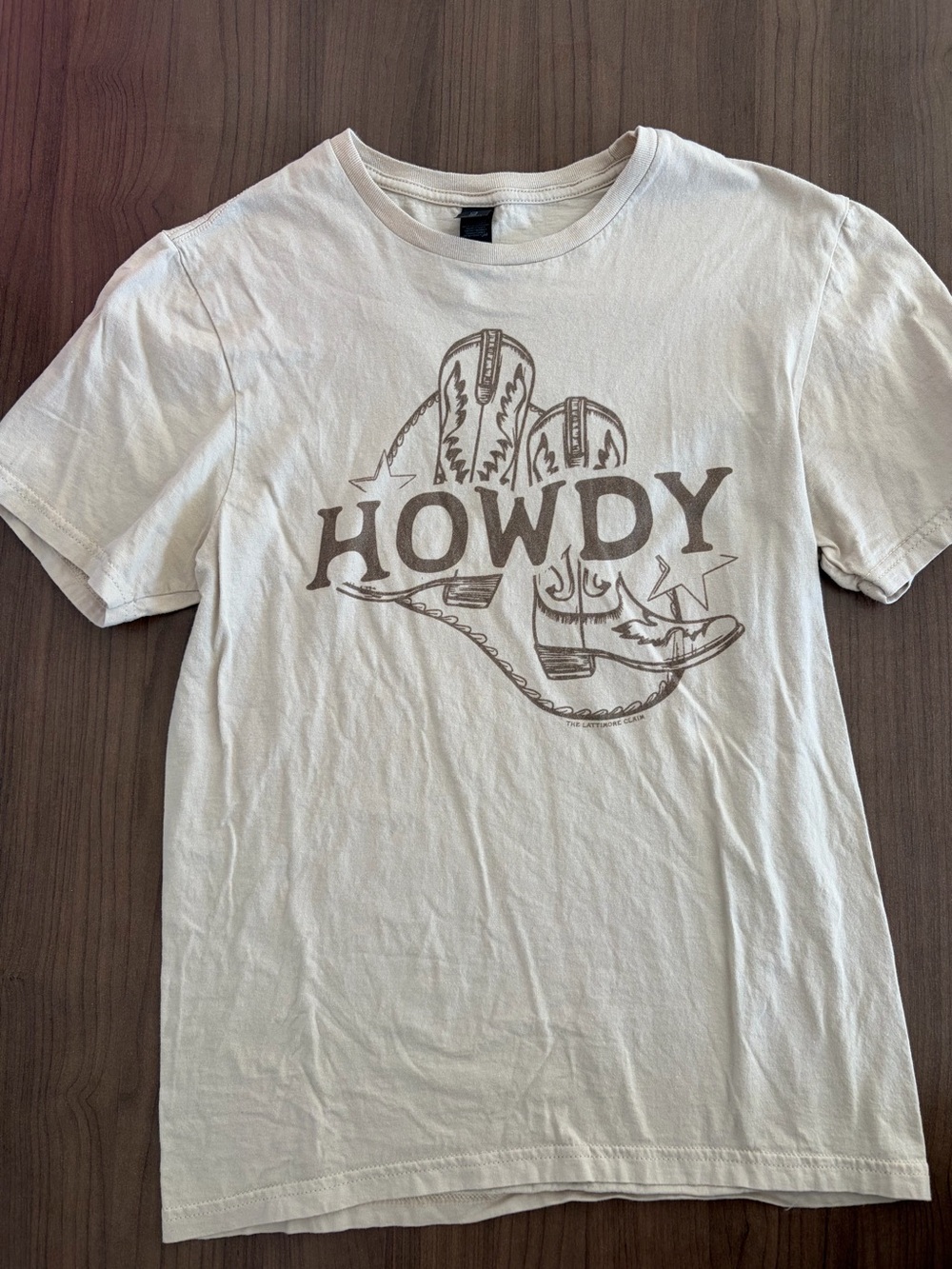 Howdy Graphic Tee - Cream Short Sleeve